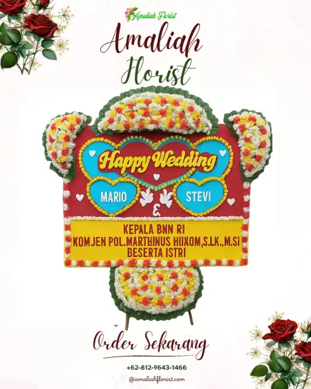 Papan Bunga Pernikahan Luwunggede